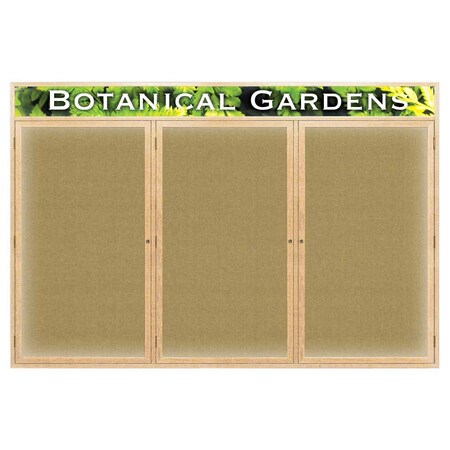 United Visual Products Open Faced Traditional Rounded Corkboard UV642ARC-GOLD-CLOUD